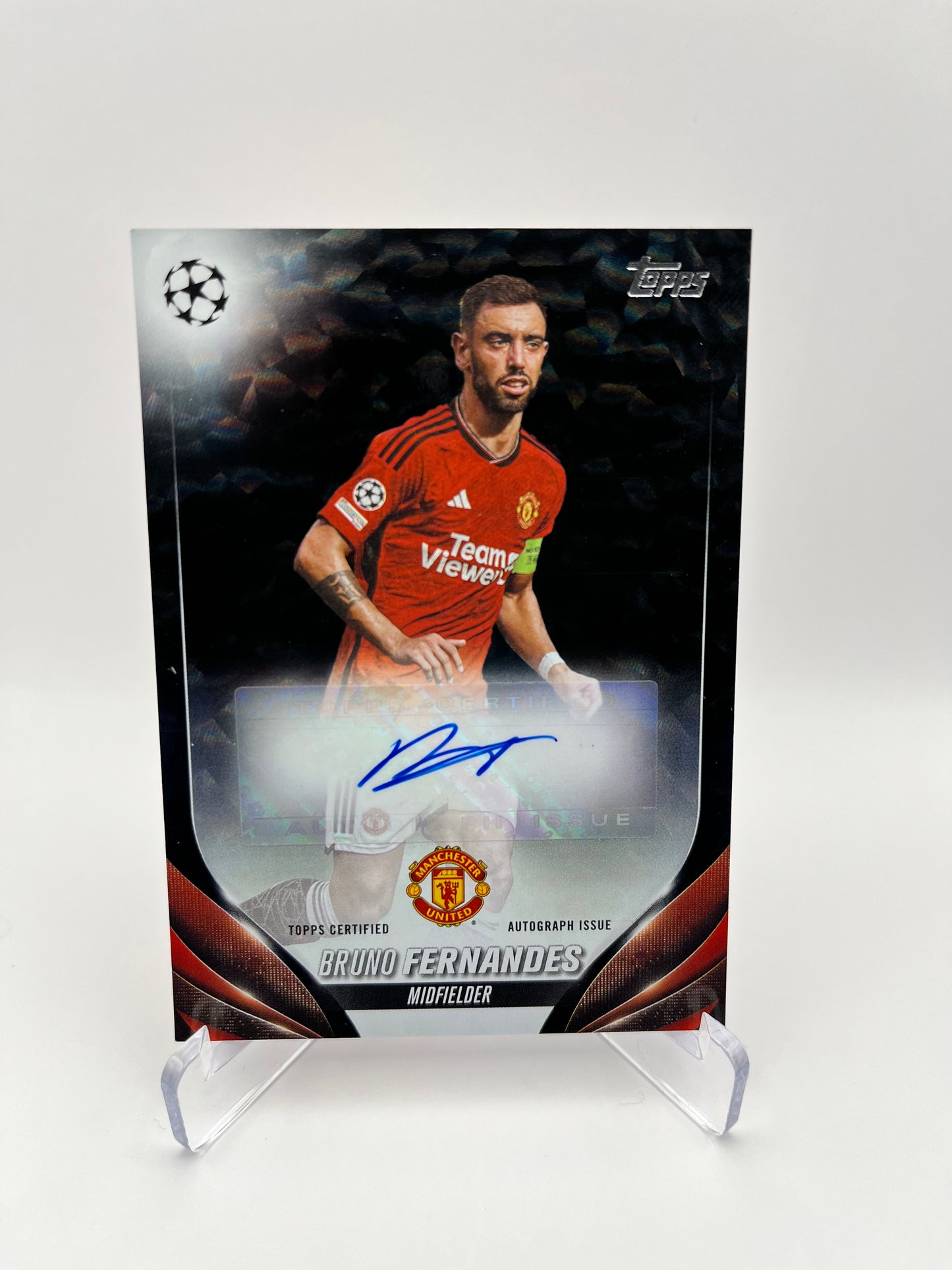 Black Ice Bruno Fernandes Autograph /10 Topps Flagship Card