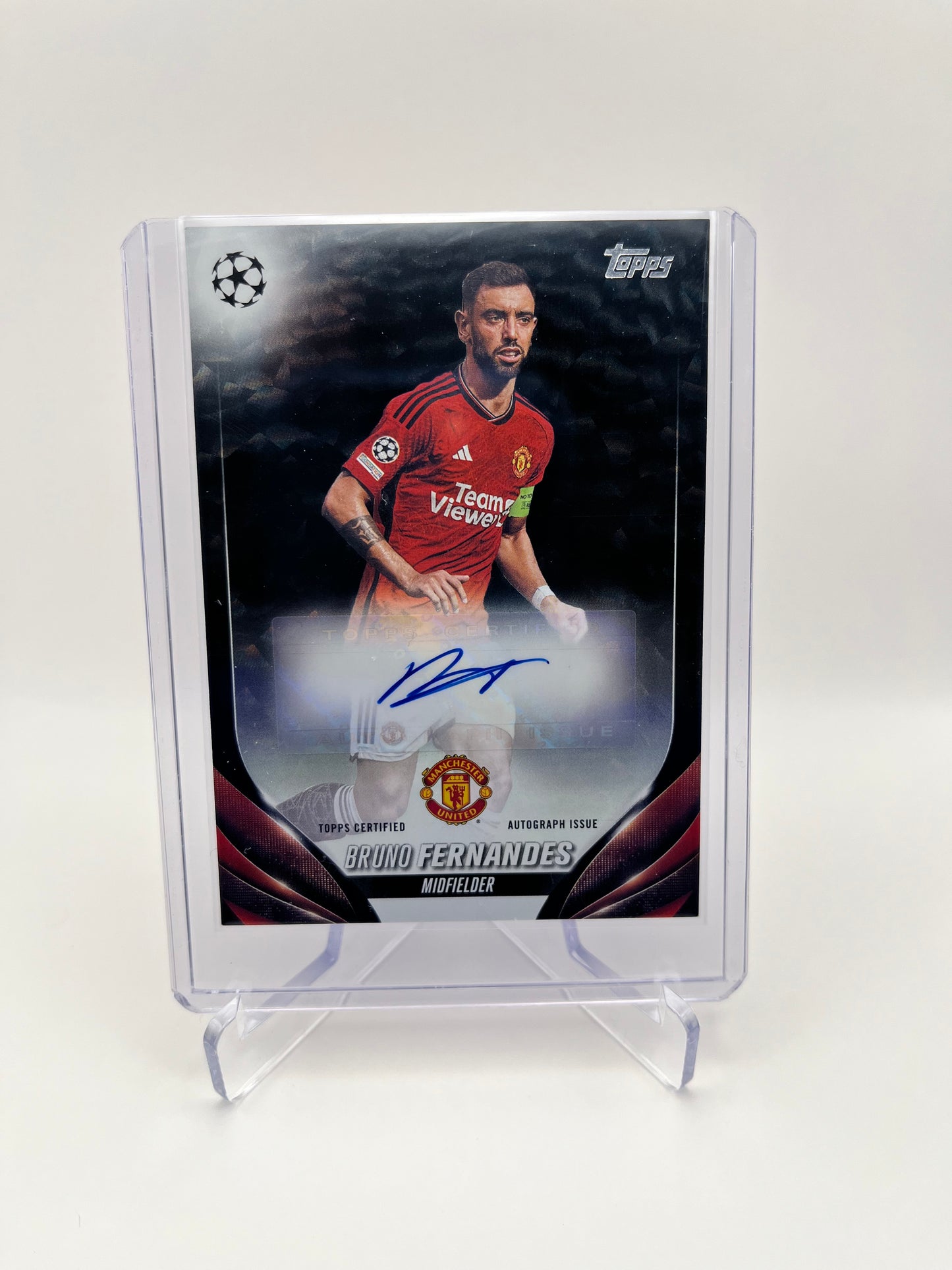 Black Ice Bruno Fernandes Autograph /10 Topps Flagship Card