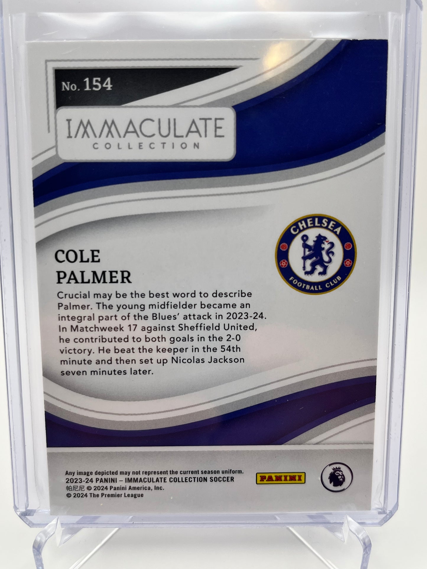 2023-24 Immaculate Collection Cole Palmer 11/60 Chelsea FC