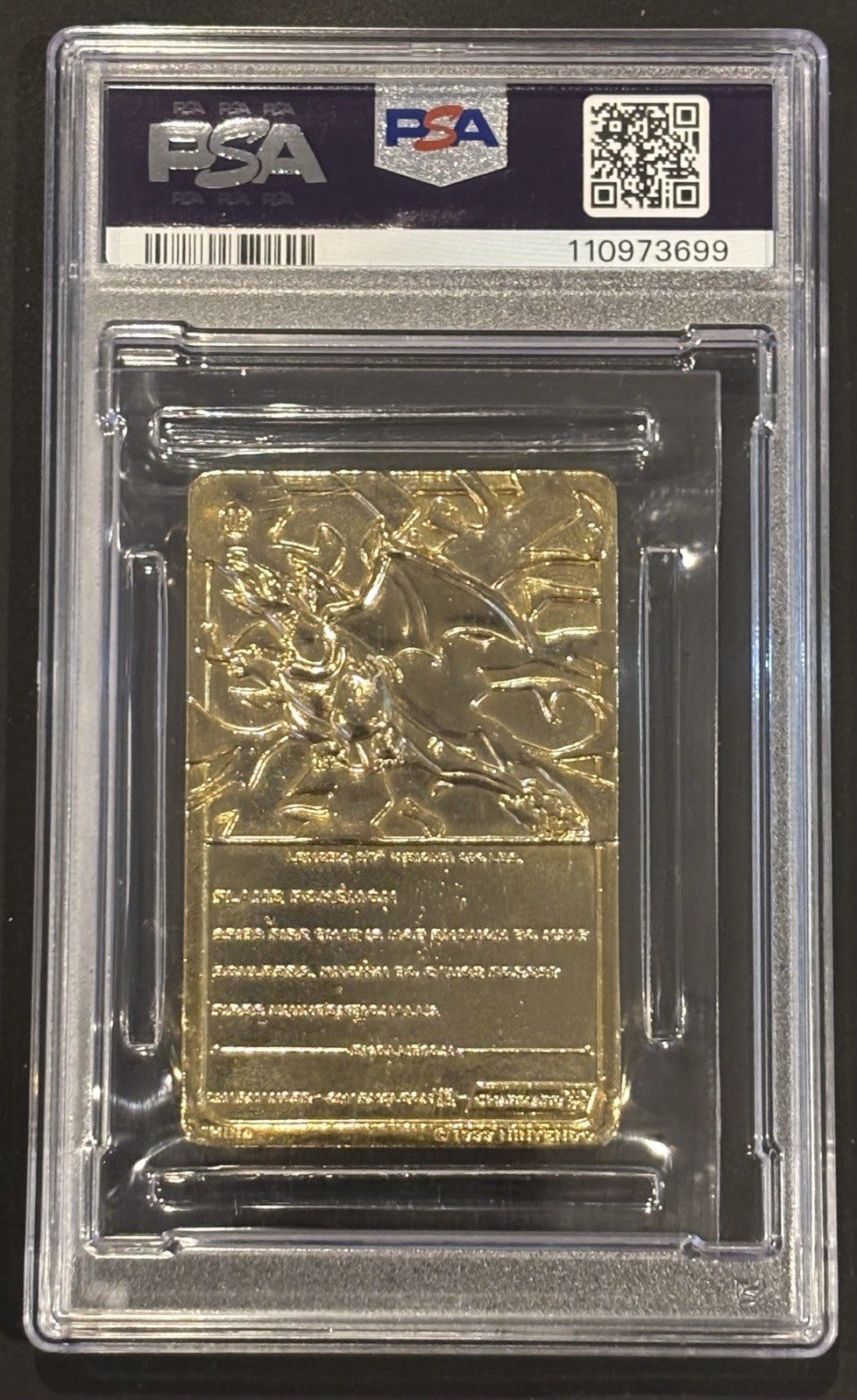 1999 BURGER KING POKEMON GOLD CARDS CHARIZARD PSA 7