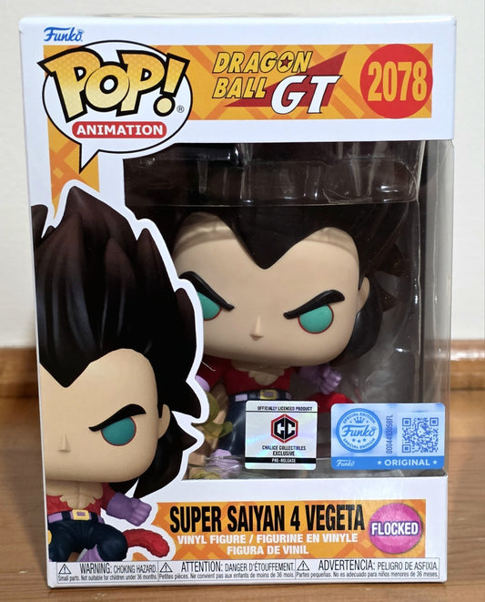 Funko - Dragon Ball GT- Super Saiyan 4 Vegeta #2078 Flocked (Chalice PR) SM Dent