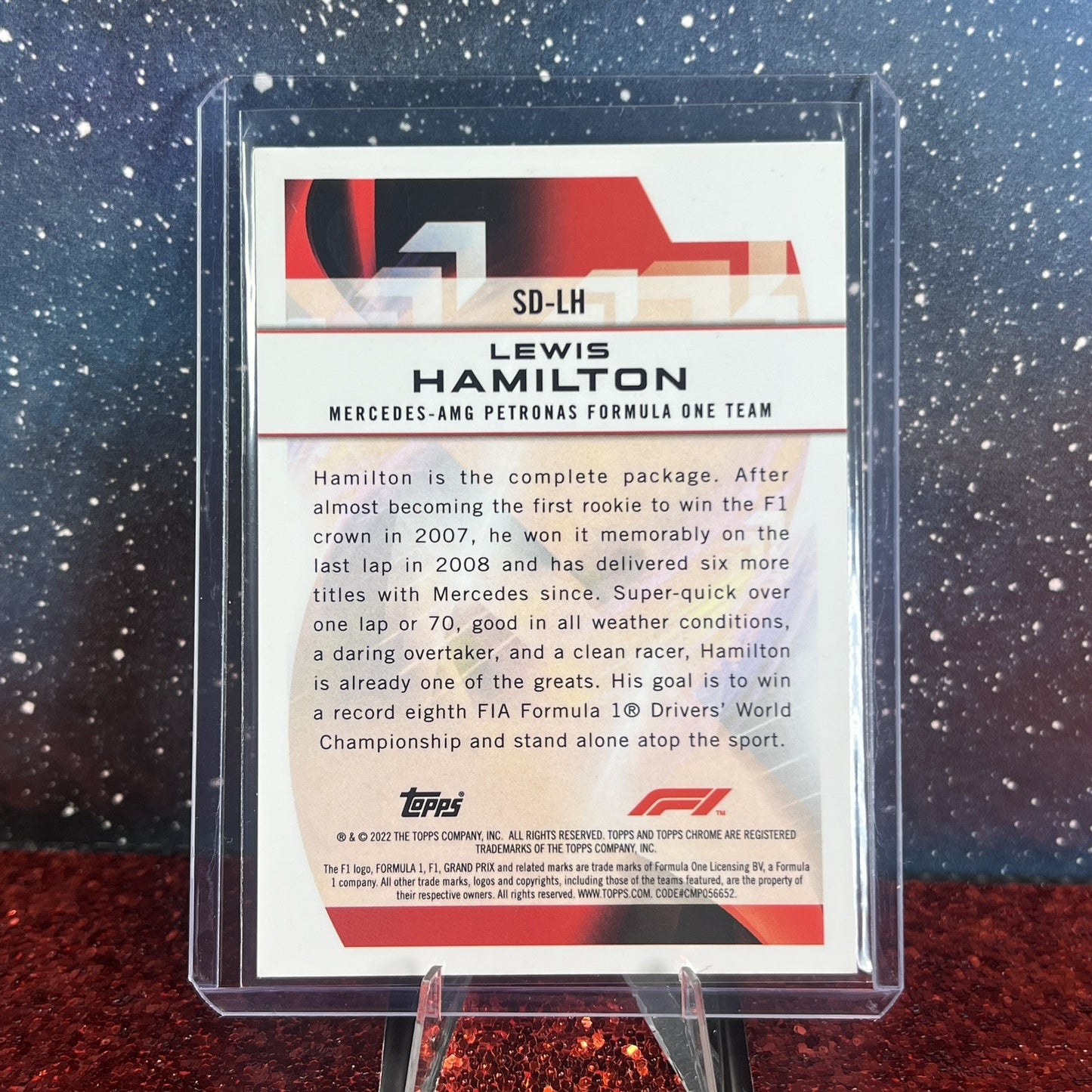 2022 Chrome Formula 1 F1 Speed Demons #SD-LH Lewis Hamilton FREE FAST SHIPPING