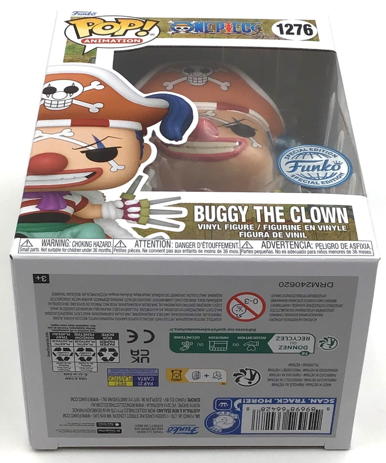 Funko Pop! One Piece Buggy The Clown #1276 Special Edition with POP Protector