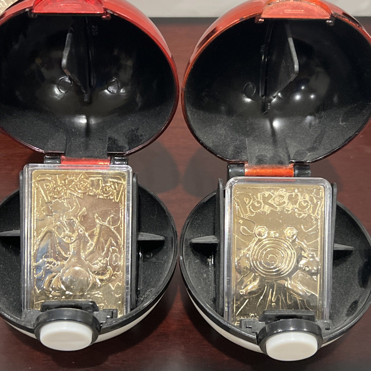 Pokemon 23k Burger King Gold Plated Trading Card Set with poke balls Lot Of 6