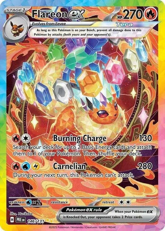 Lightly Played, English Pokemon Holo Flareon ex - 146/131 - Special Illustration