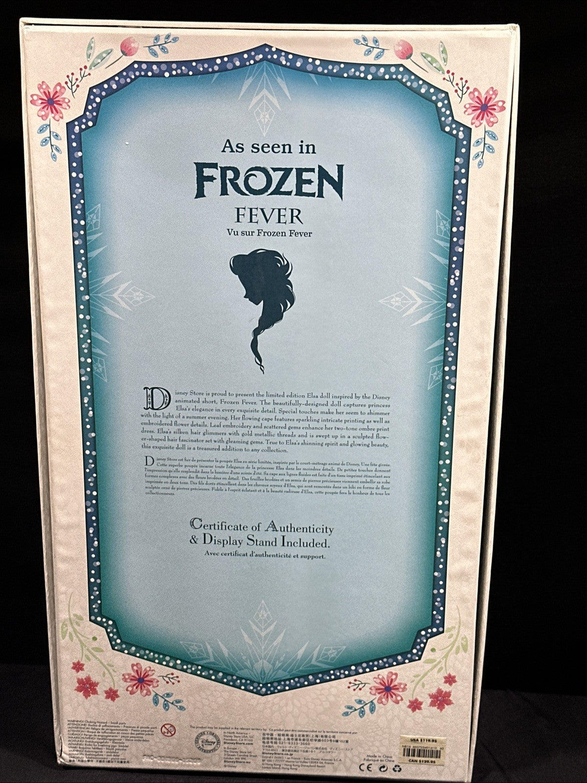 Frozen Elsa 17" Doll Disney Store Limited Edition 5000