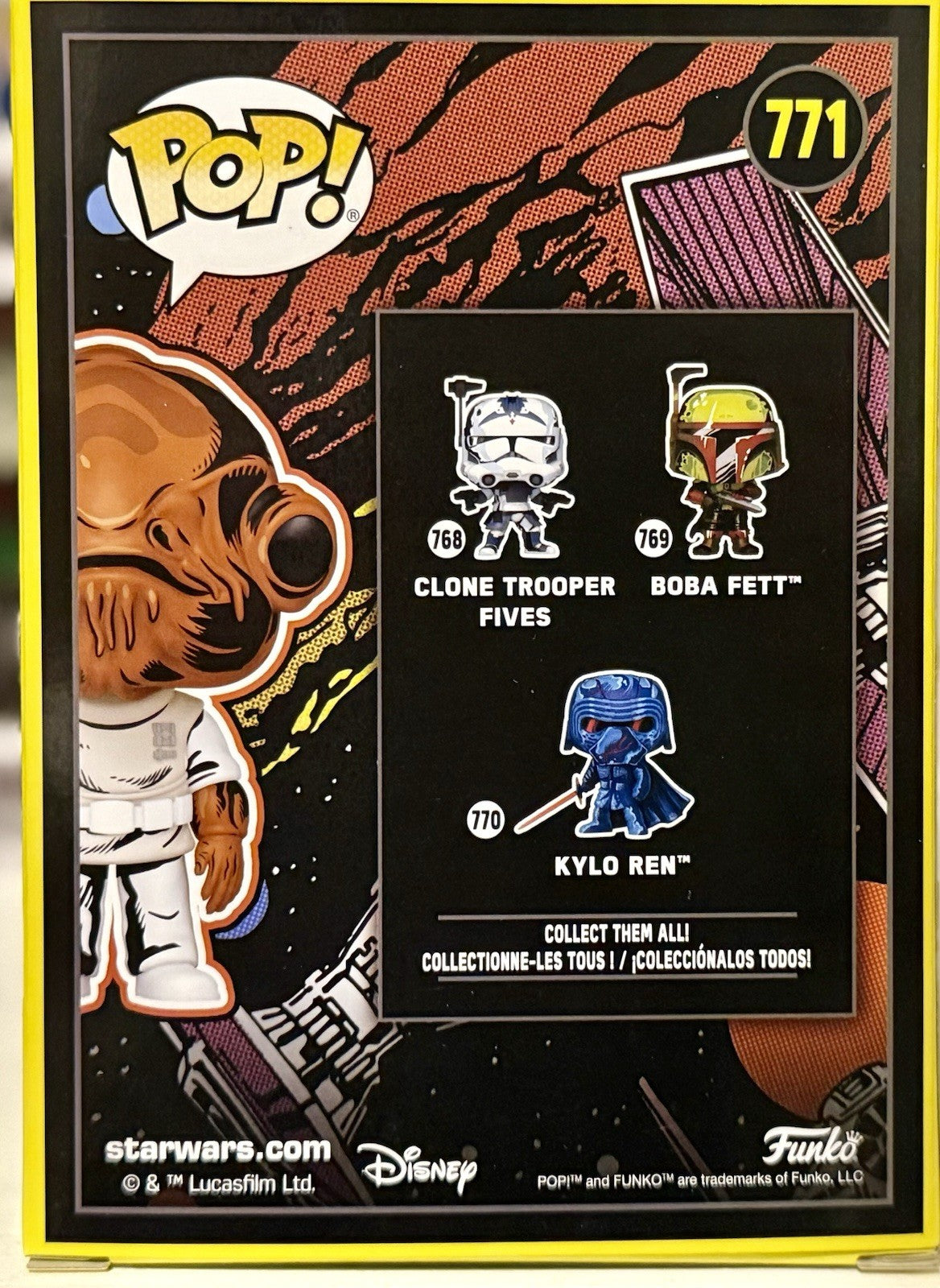 ADMIRAL ACKBAR 771 Funko Pop STAR WARS RETRO Limited Edition NEW w/PROTECTOR