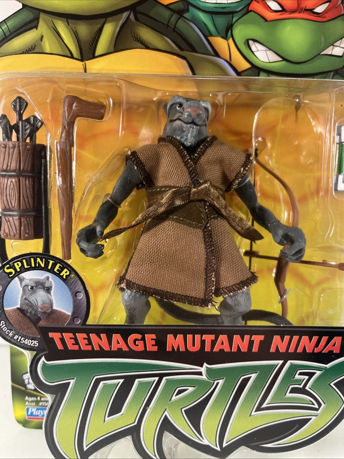 Teenage Mutant Ninja Turtles Splinter Action Figure Sealed 2002 TMNT