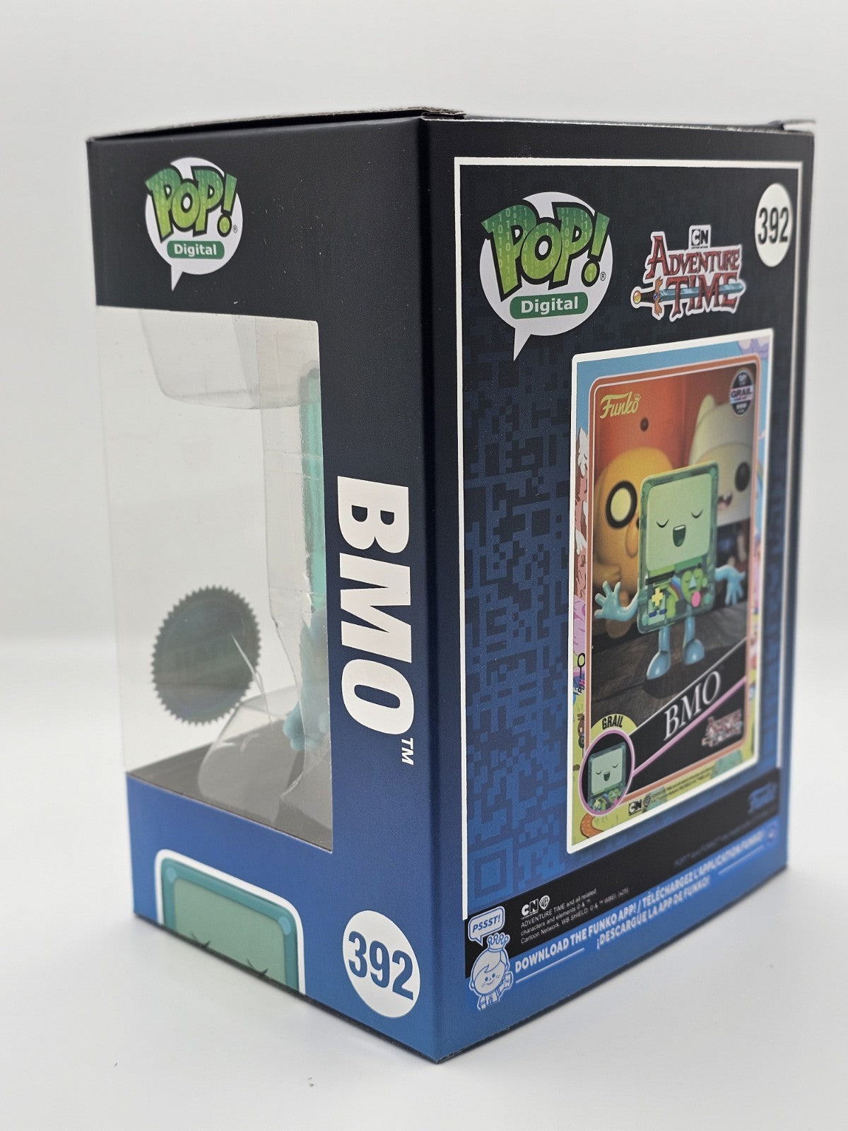 Funko Pop! Digital #392 Adventure Time S2 BMO Grail LE 696 + Pop shield Armor