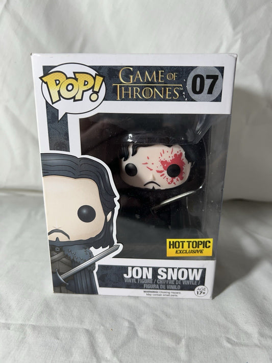 Funko Pop! Game of Thrones Jon Snow #07 Vinyl Figure Hot Topic Exclusive New A2