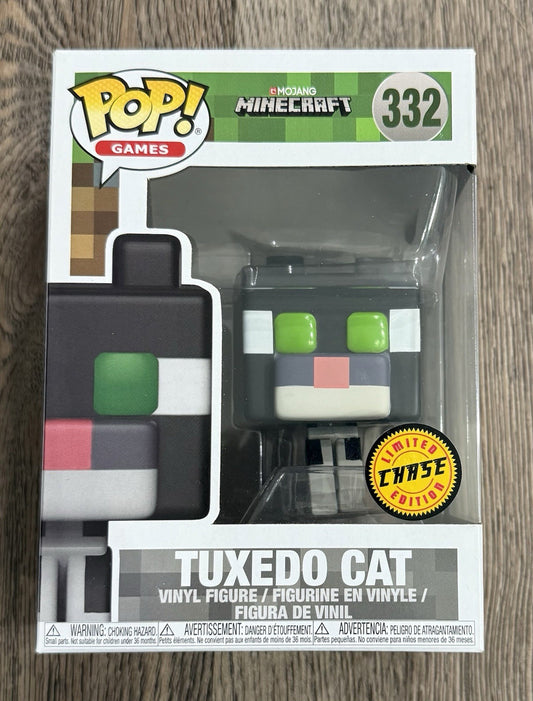 Funko Pop! Games - Minecraft: Tuxedo Cat #332 CHASE w/ Protector