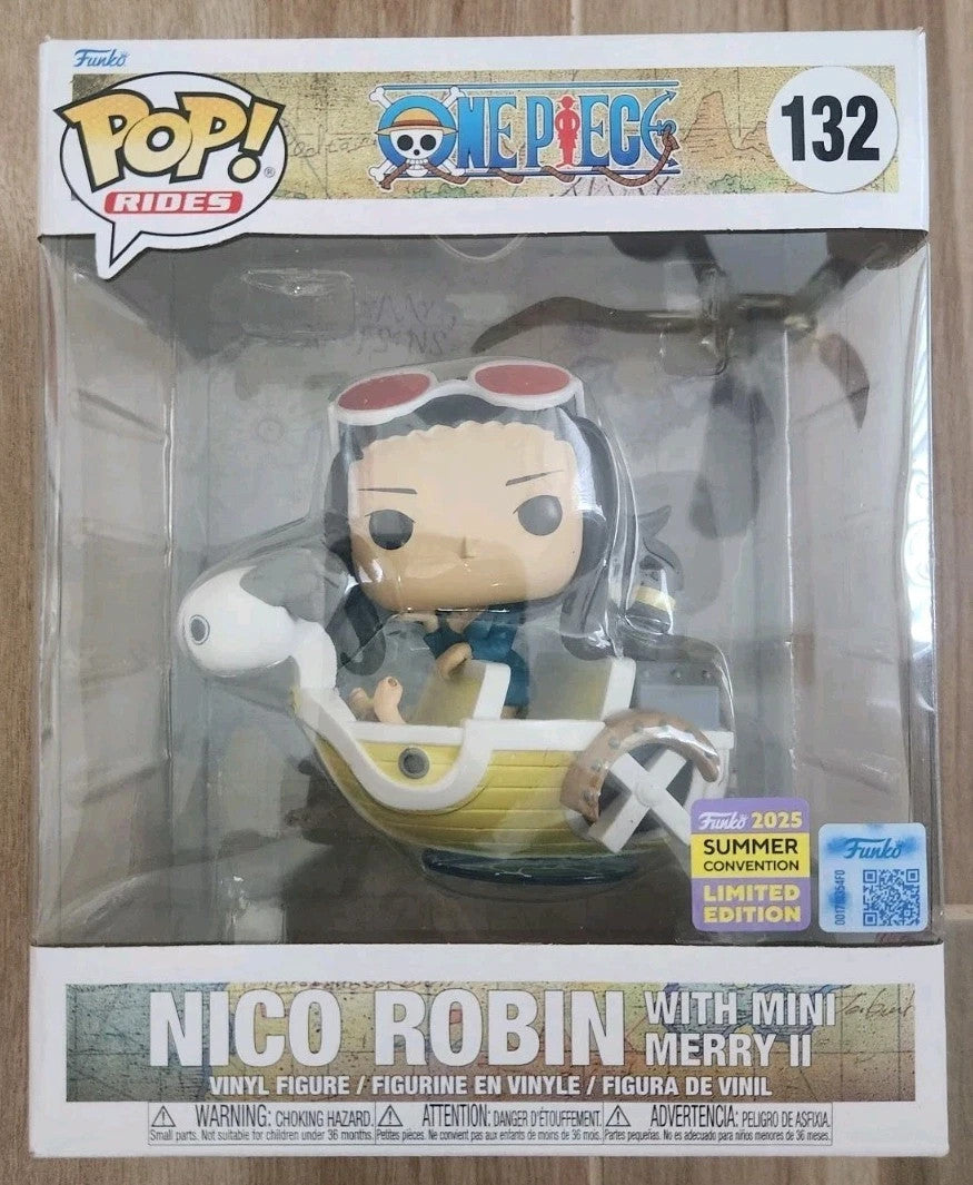 Funko Pop! Rides Deluxe One Piece Nico Robin with Mini Merry II Shared SDCC 2025