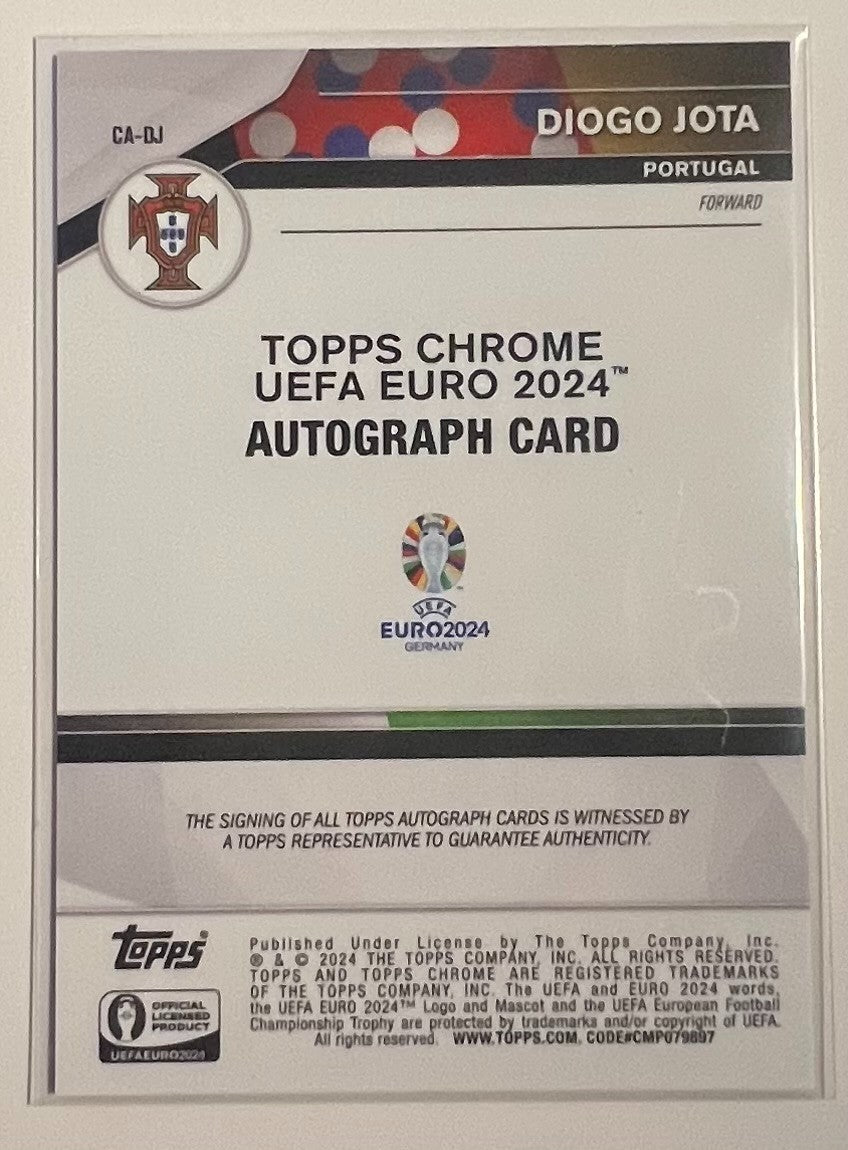 2024 Topps Chrome UEFA EURO 2024 - Diogo Jota - Refractor Auto #CA-DJ - Portugal