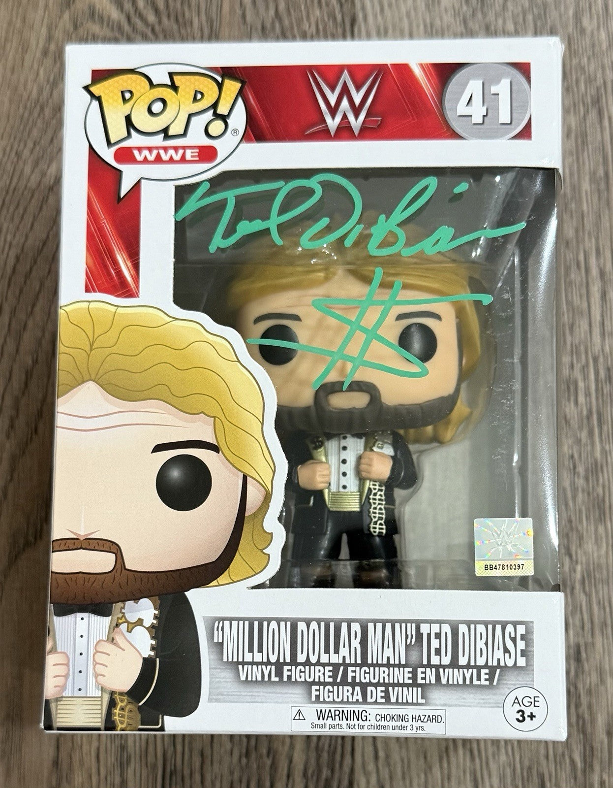 Funko Pop! WWE Million Dollar Man Ted DiBiase #41 Signed JSA COA w/ Protector