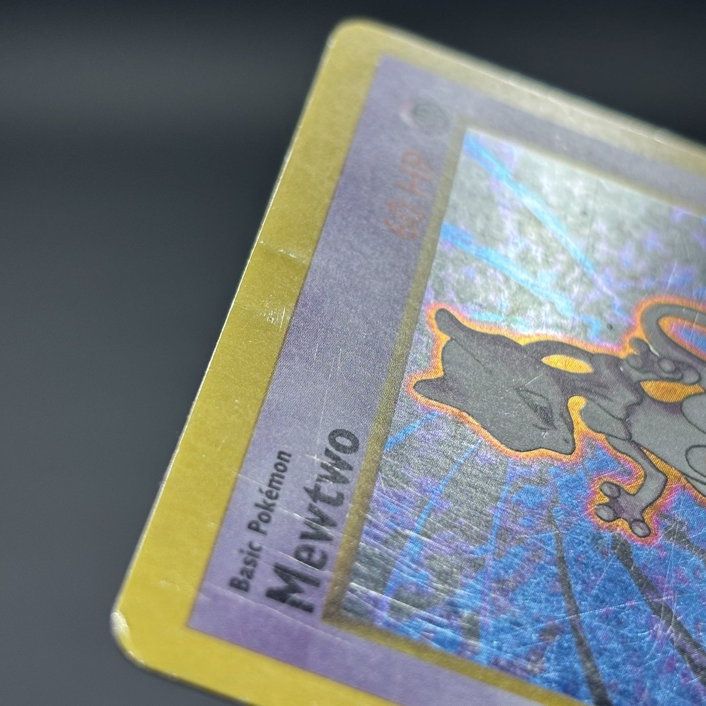 Mewtwo 10/102 Shadowless Base Set Holo Rare Pokemon Card TCG Vintage 1999 DMG