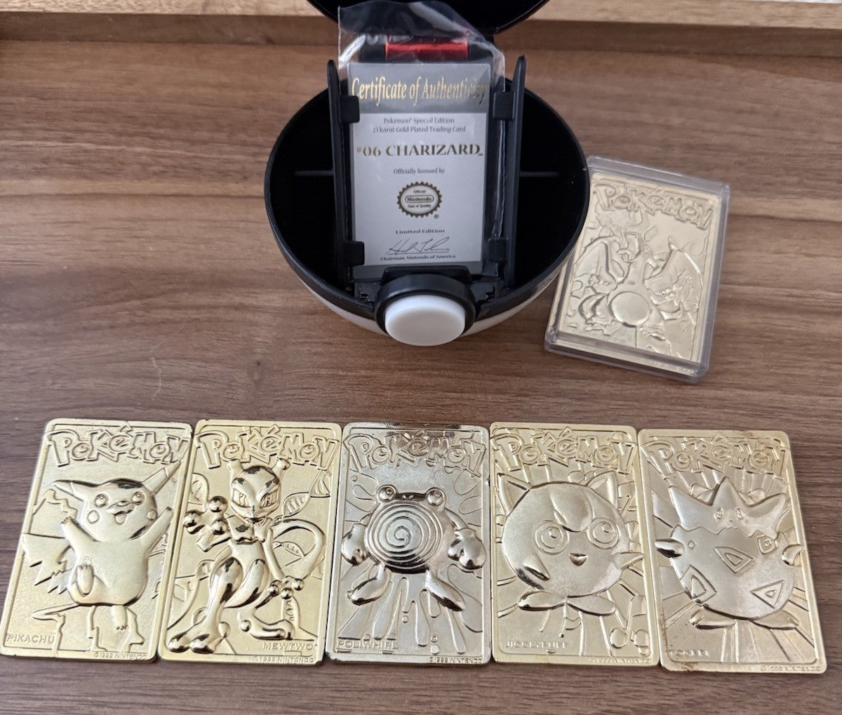 1999 Pokemon Burger King  Gold Plated 23K / COMPLETE SET OF 6