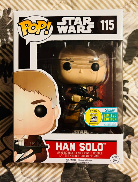 Funko Pop Disney Star Wars Han Solo #115 SDCC 2016 Exclusive Limited Edition