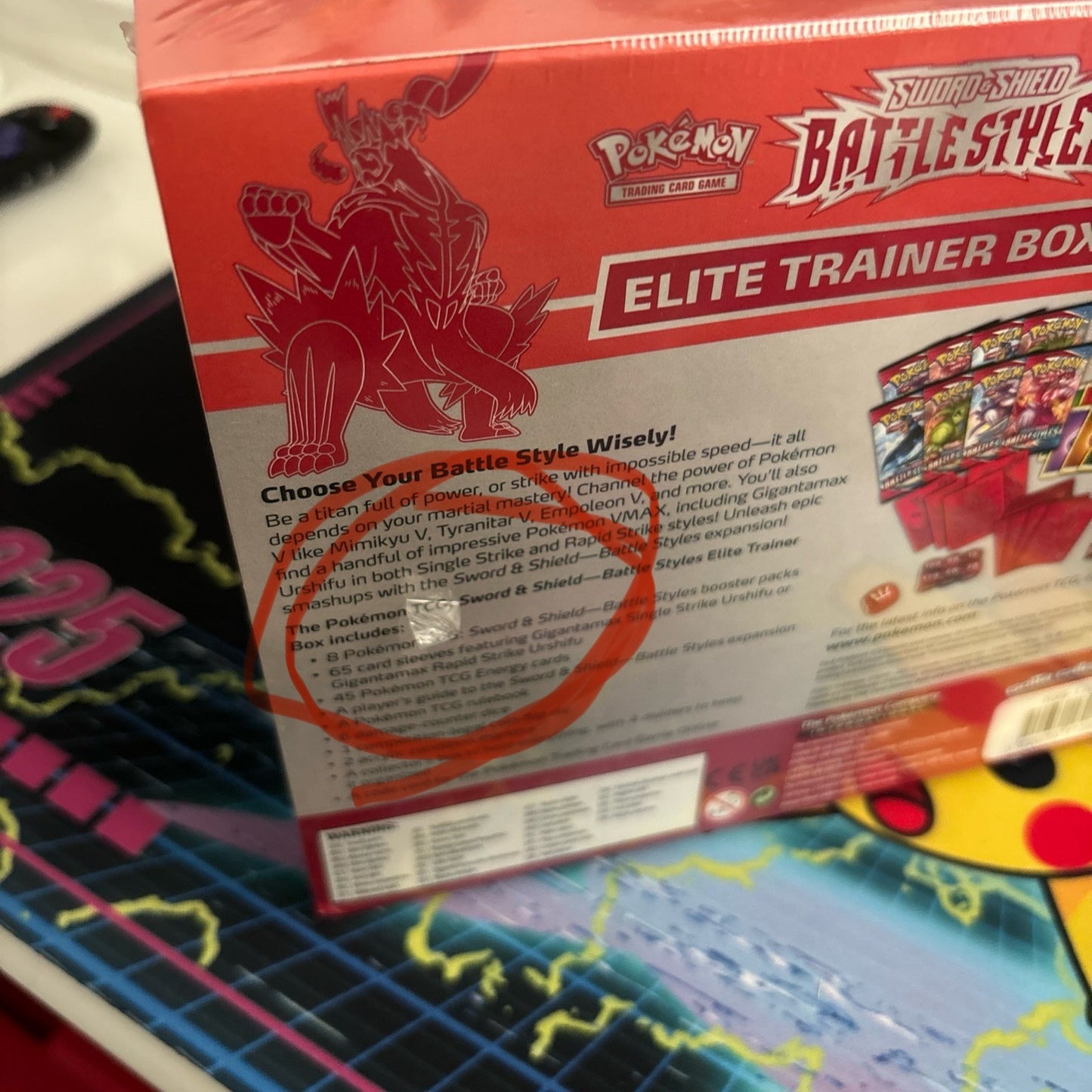 Pokemon Battle Styles Elite Trainer Box FACTORY SEALED!!