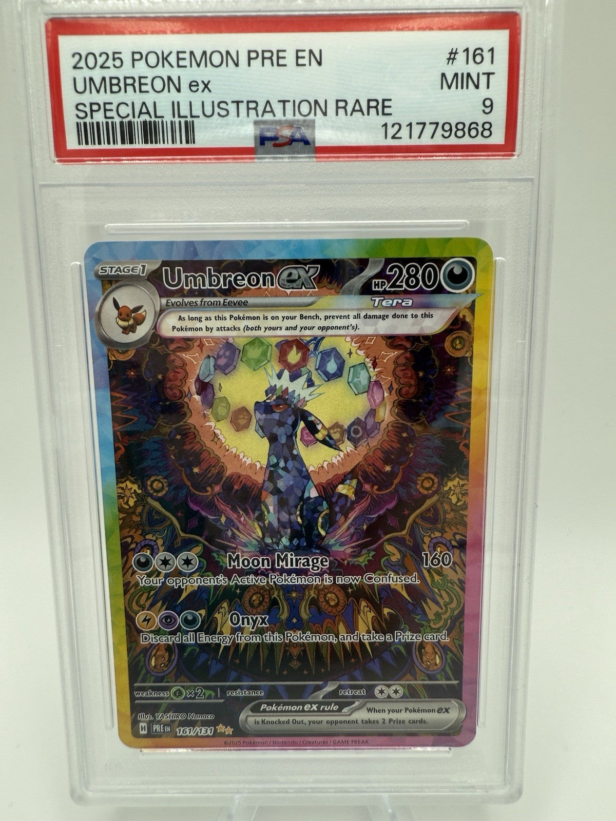 PSA 9 Umbreon ex 161/131 Prismatic Evolutions Special Illustration Rare