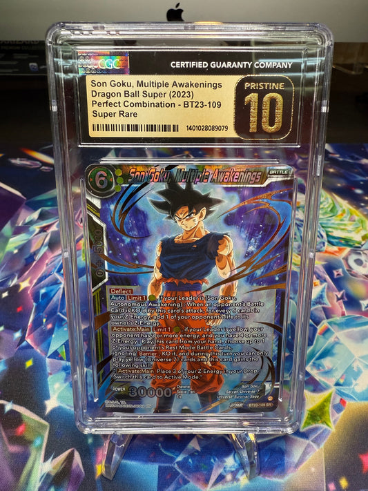 Son Goku, Multiple Awakenings Perfect Combination BT23-109 CGC PRISTINE 10