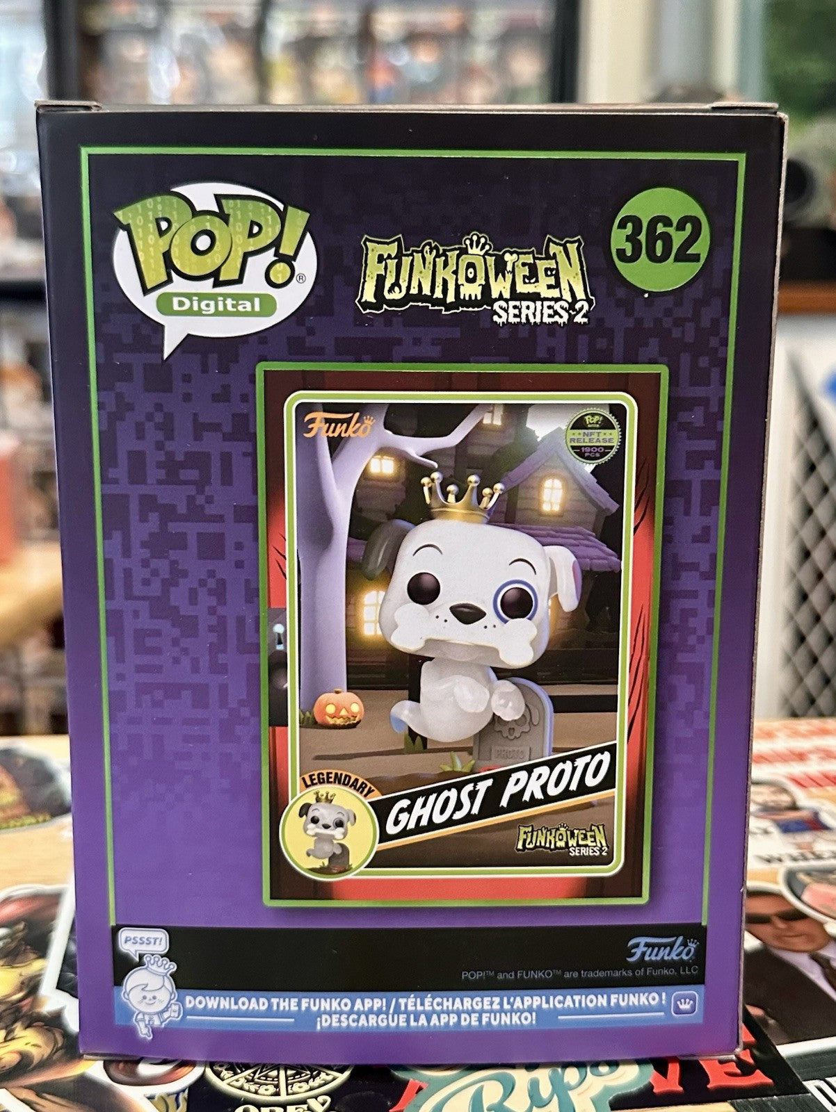 Funko Pop! Digital #362 Funkoween Ghost Proto Legendary LE 1,900 + Protector
