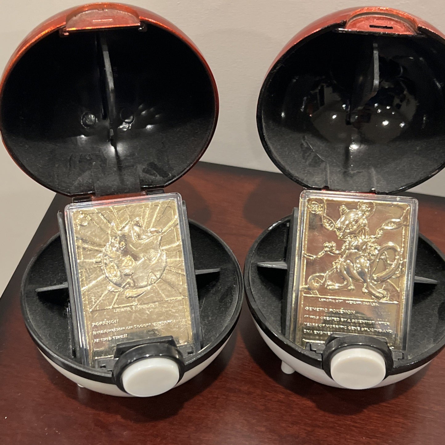 Pokemon 23k Burger King Gold Plated Trading Card Set with poke balls Lot Of 6