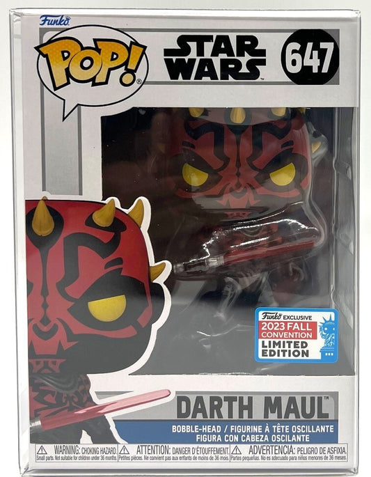 Funko Pop! Star Wars Dark Maul #647 NYCC 2023 Limited Edition with Protector