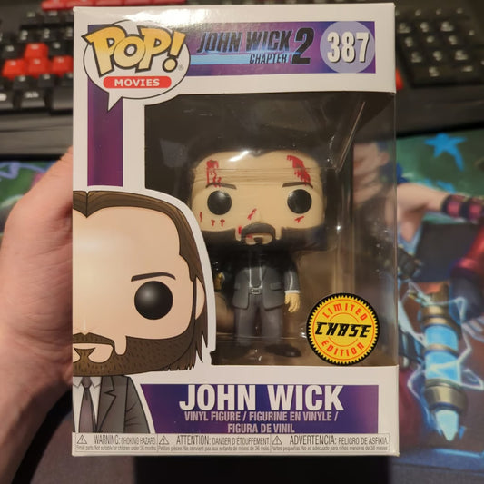 John Wick Funko Pop! John Wick #387 CHASE (w/ Protector) ***DMG BOX***