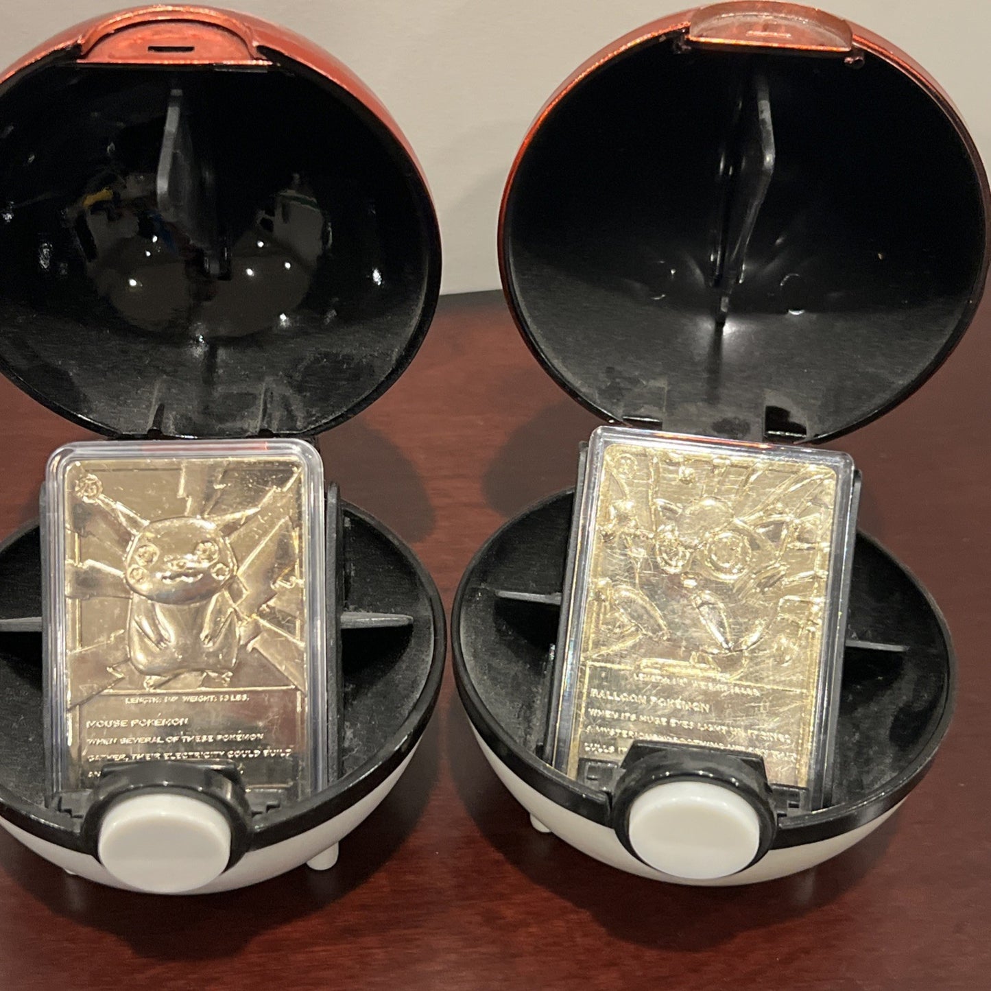 Pokemon 23k Burger King Gold Plated Trading Card Set with poke balls Lot Of 6