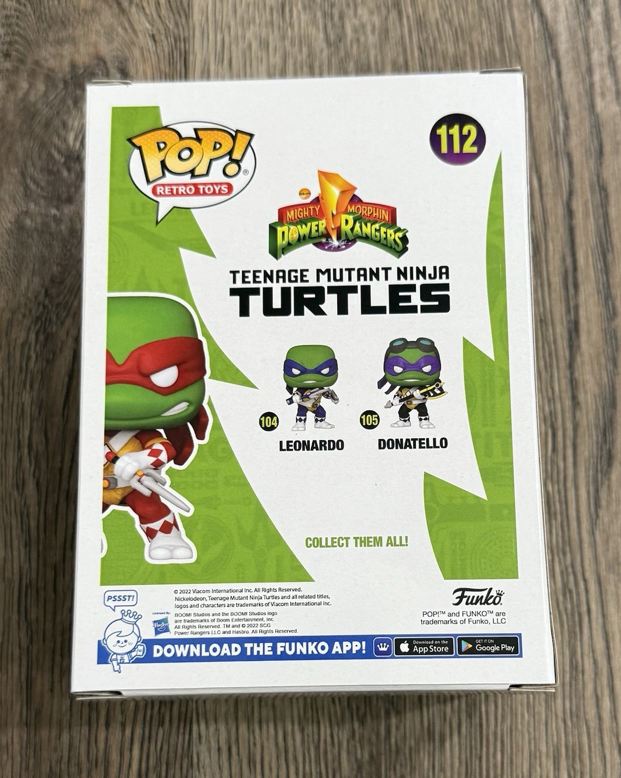 Funko Pop! TMNT X Power Rangers - Raphael #112 2022 Fall Convention Exclusive