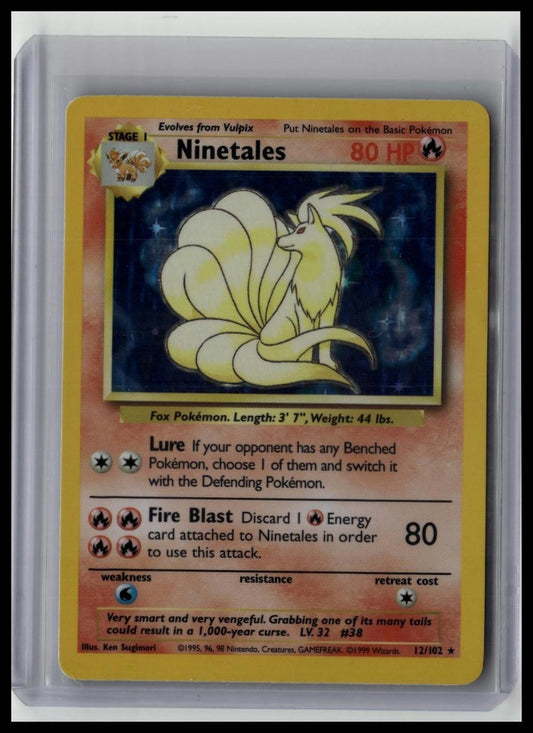 Ninetales - Base Set 12/102 Rare Holo Pokemon TCG