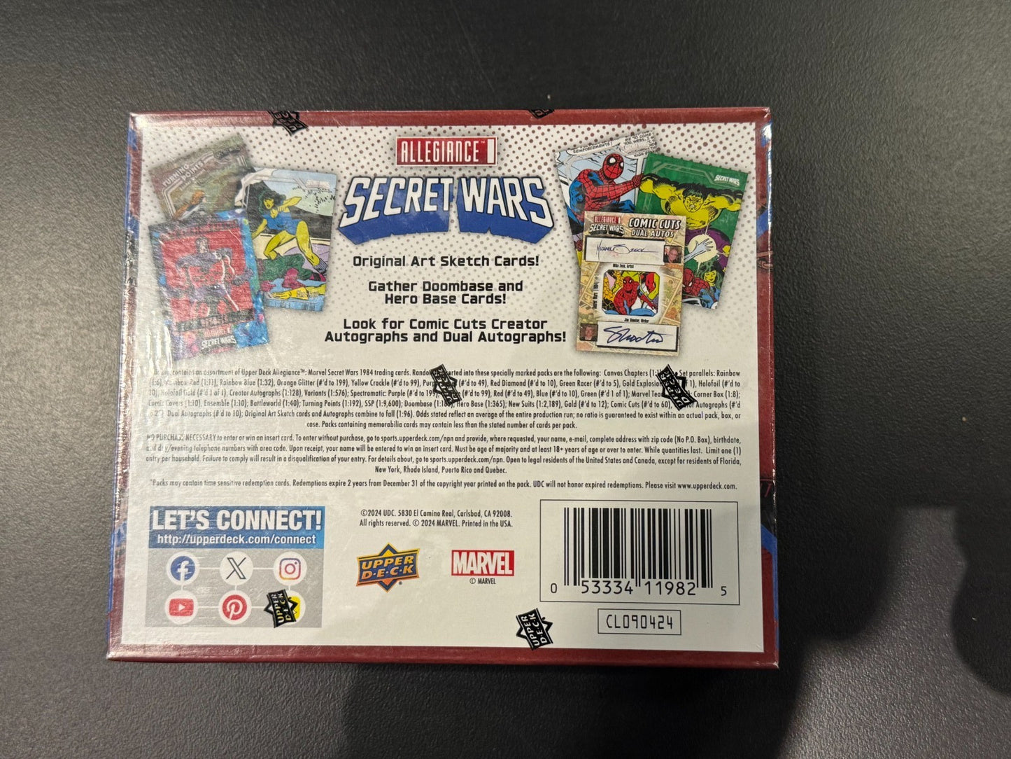 2024 Upper Deck MARVEL ALLEGIANCE SECRET WARS TRADING CARDS Sealed HOBBY BOX