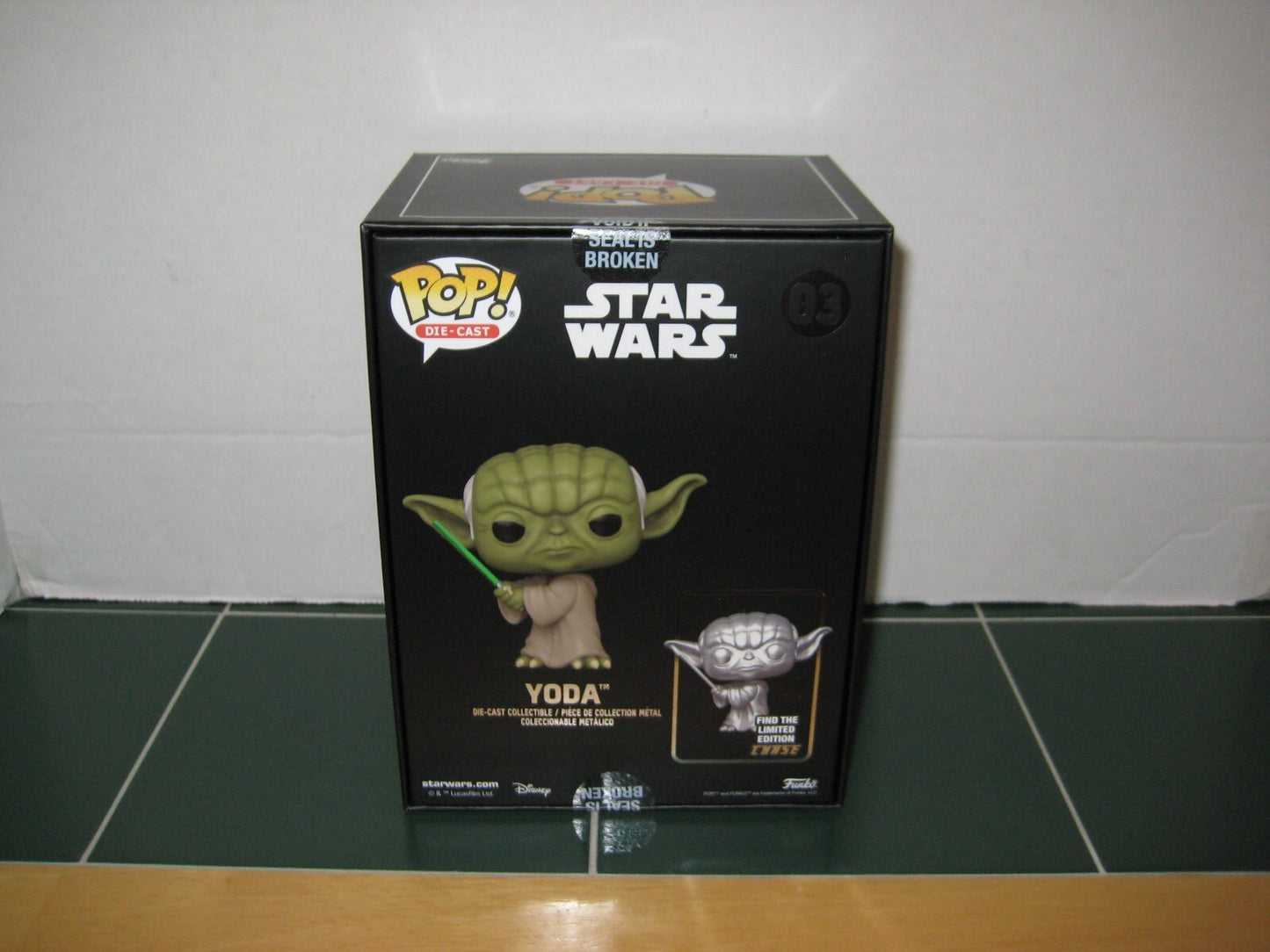 Funko Pop Exclusive Die Cast Star Wars Yoda Figure LIMITED Edition #03 SEALED