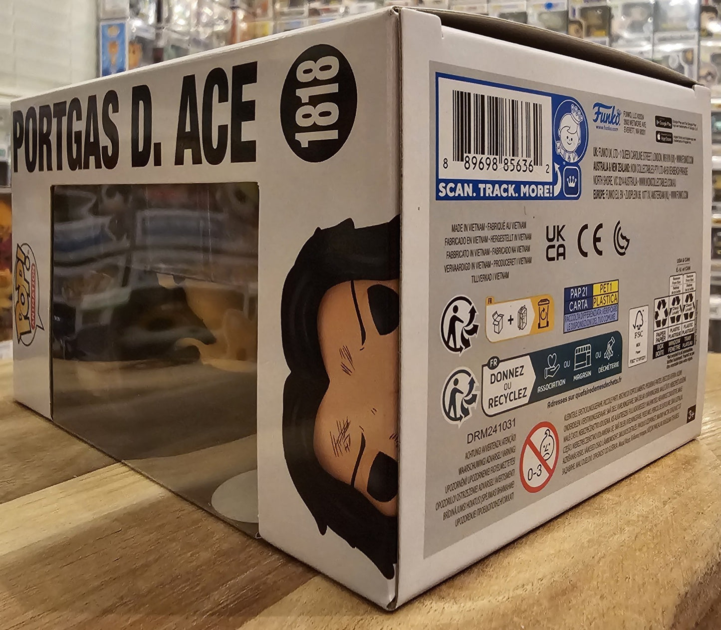 Funko Pop One Piece Portgas D. Ace #1818 Funko Shop Exclusive New Authentic