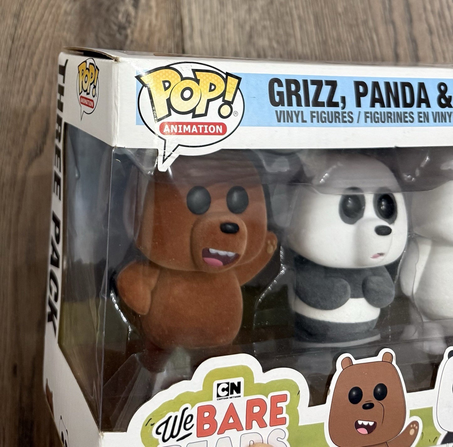 Funko Pop! We Bare Bears Grizz, Panda & Ice Bear 3 Pack Flocked Barnes & Noble