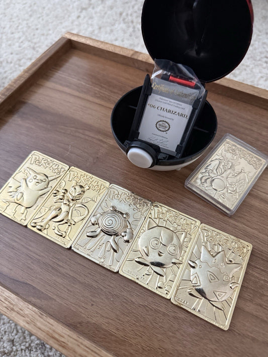1999 Pokemon Burger King  Gold Plated 23K / COMPLETE SET OF 6