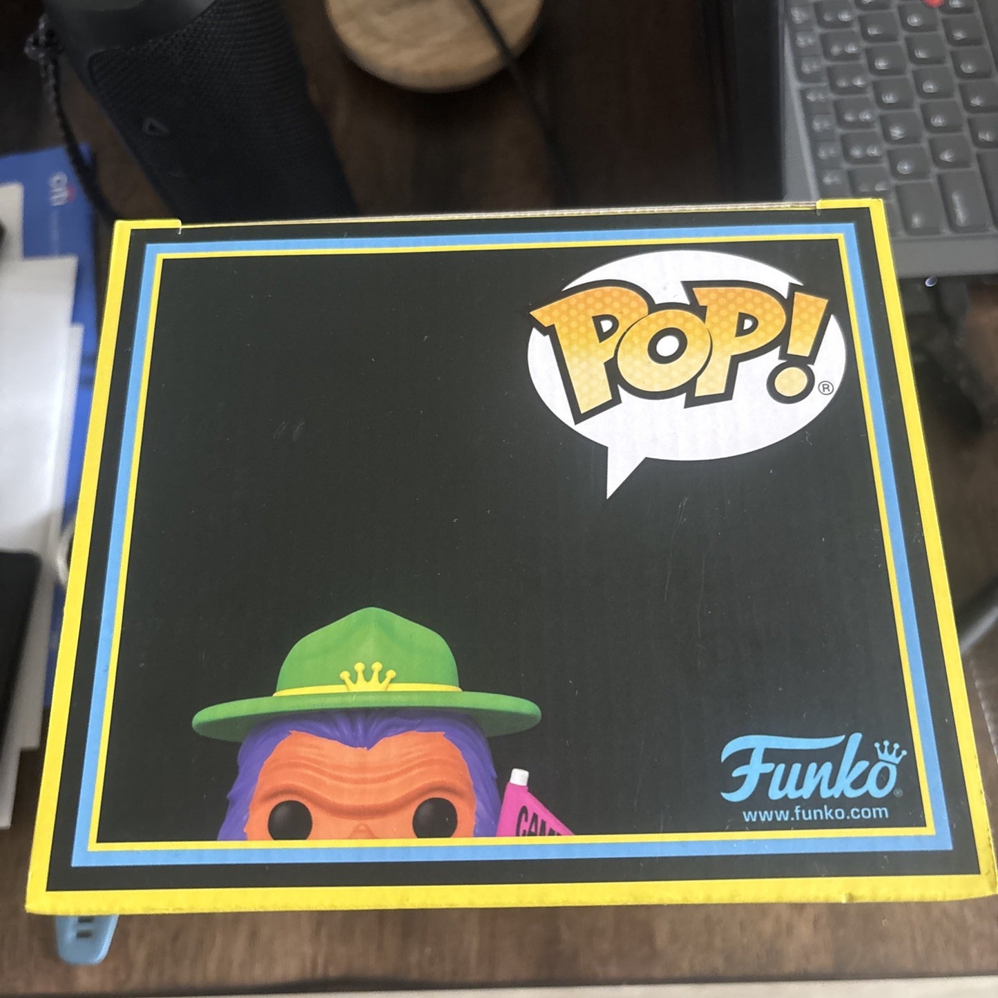 Funko Pop Camp Fundays SDCC 2023 Blacklight Bigfoot 6" LE 850 Orange Face