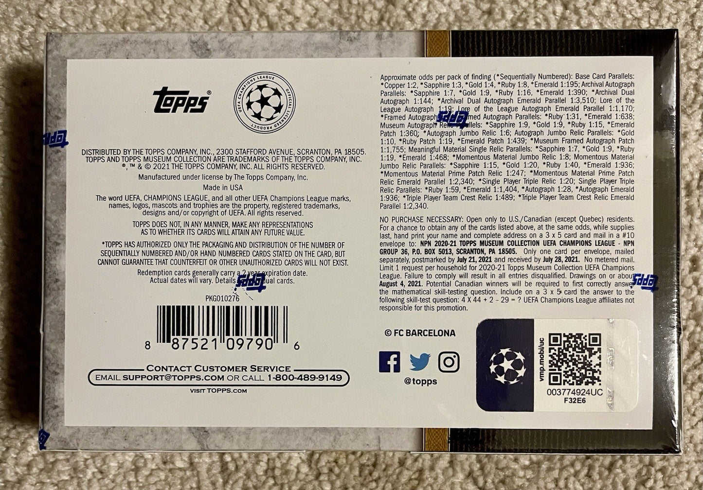 2020/21 Topps Museum Collection UEFA Champions League Soccer Hobby Box Sealed