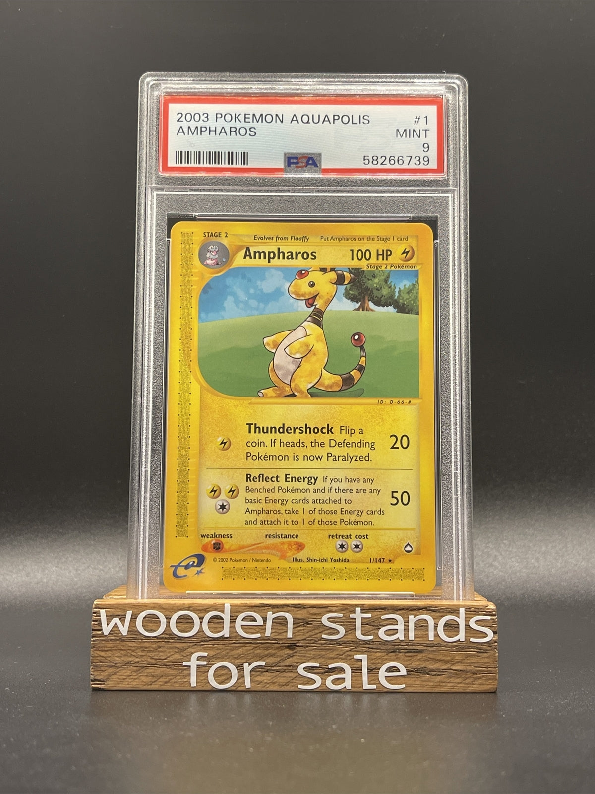 Ampharos 1/147 Aquapolis Non Holo Rare PSA 9