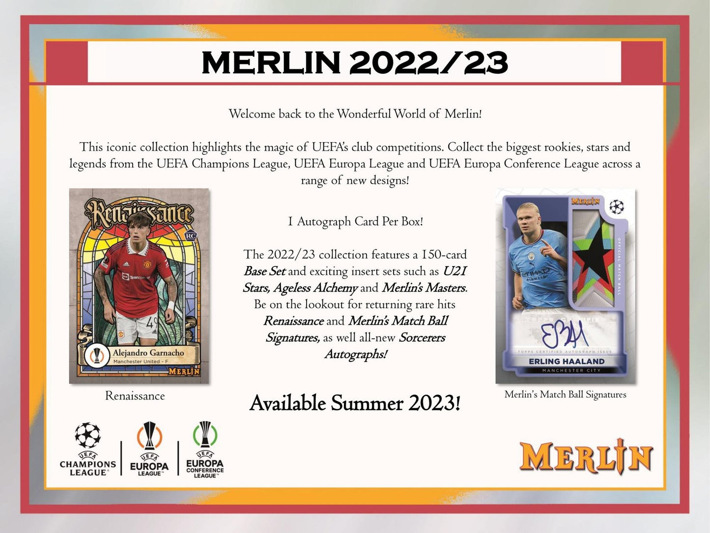 2022/23 TOPPS UEFA CLUB COMPETITIONS MERLIN CHROME SOCCER HOBBY BOX