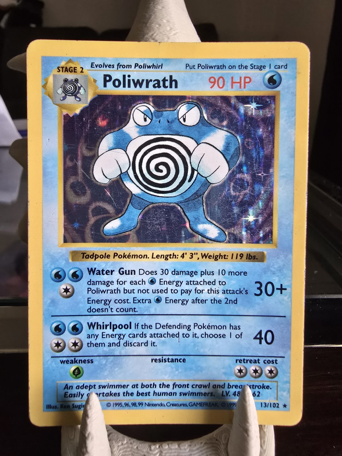 Poliwrath Holo Rare Pokémon TCG Card 13/102 Base Set Shadowless
