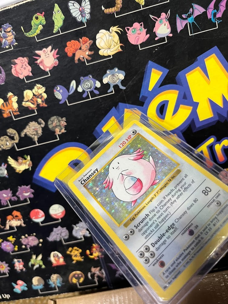 Pokemon Chansey 3/102 Shadowless Base Set Holo Rare WOTC 1999 MP