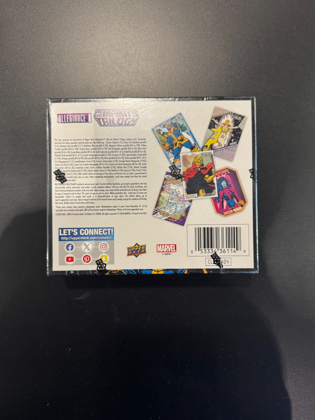 2023 Upper Deck MARVEL ALLEGIANCE: THE INFINITY TRILOGY Factory Sealed HOBBY BOX