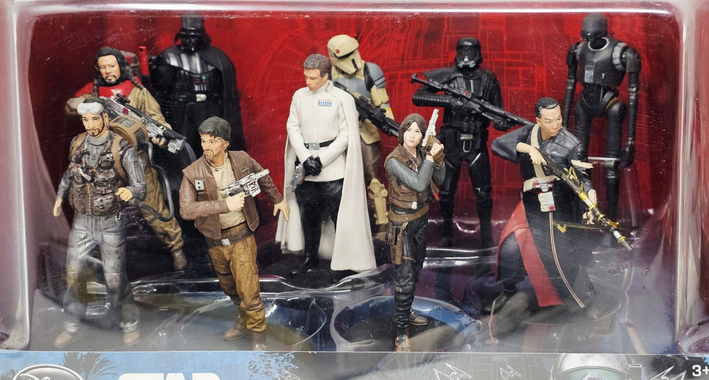 Disney Store Star Wars ROGUE ONE Deluxe Figurine COMPLETE SET OF 10  New in Box