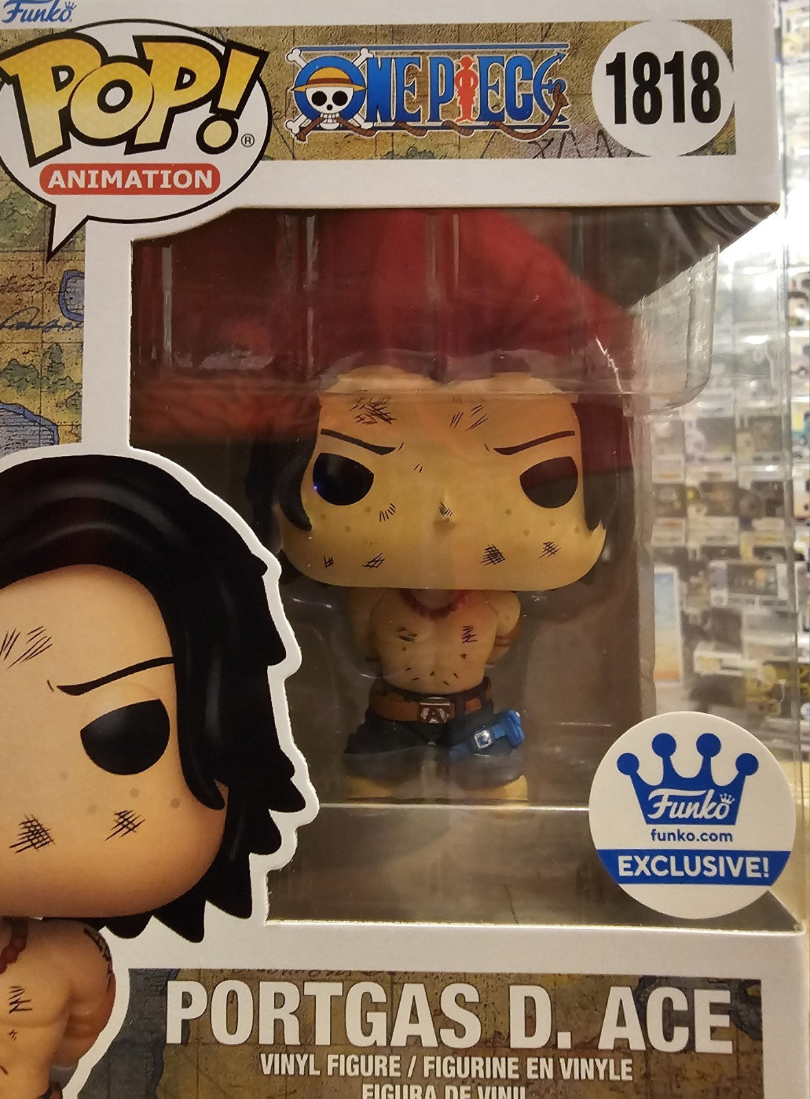 Funko Pop One Piece Portgas D. Ace #1818 Funko Shop Exclusive New Authentic