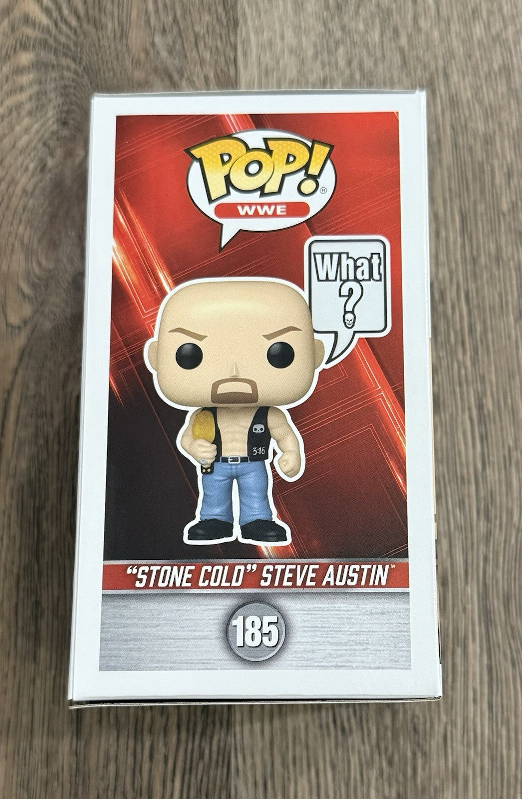 Funko Pop! WWE Wrestling Stone Cold Steve Austin (“WHAT?”) #185 Exclusive LE9500