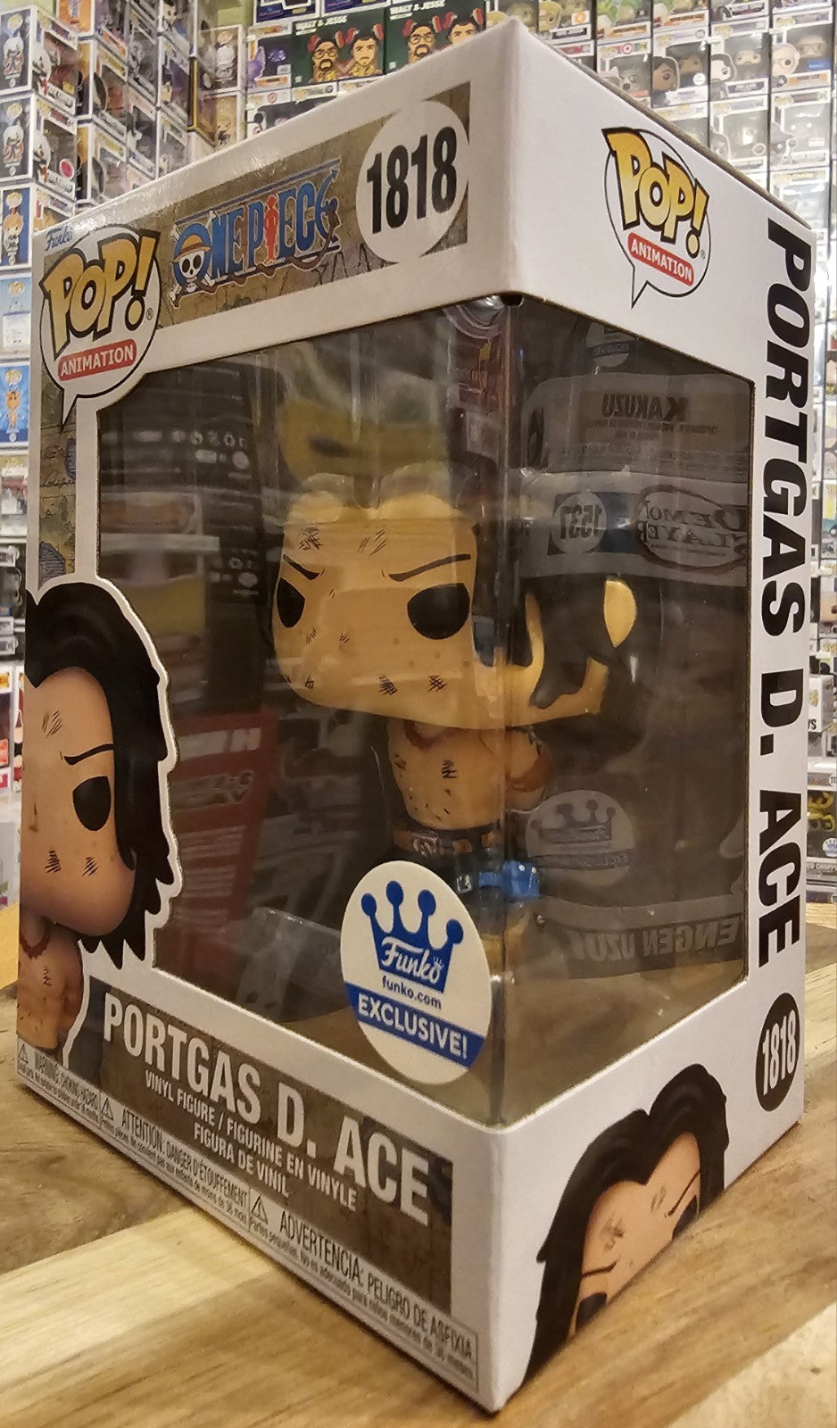 Funko Pop One Piece Portgas D. Ace #1818 Funko Shop Exclusive New Authentic