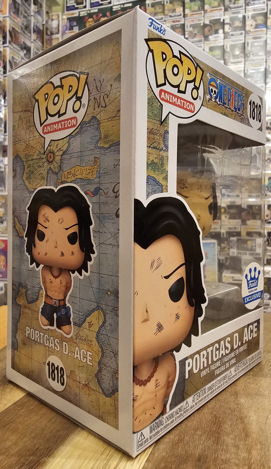 Funko Pop One Piece Portgas D. Ace #1818 Funko Shop Exclusive New Authentic