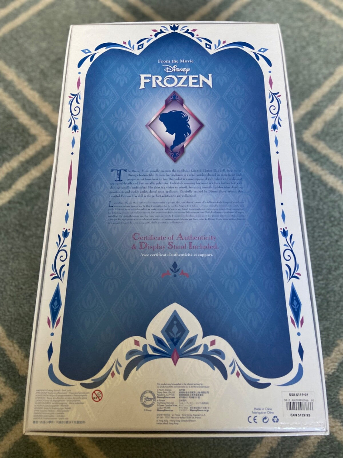 DISNEY FROZEN REGAL ELSA DOLL LIMITED EDITION OF 5000 NIB 17" NIB