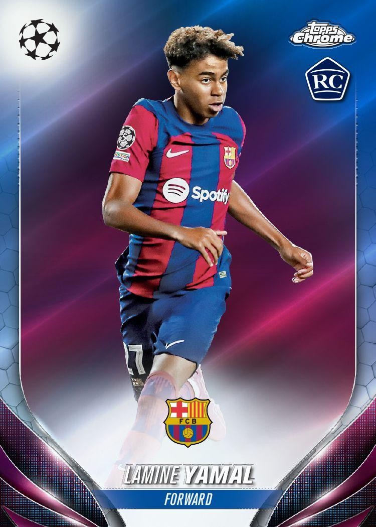 2023/24 TOPPS CHROME UEFA CLUB COMPETITIONS SOCCER 7-PACK BLASTER BOX